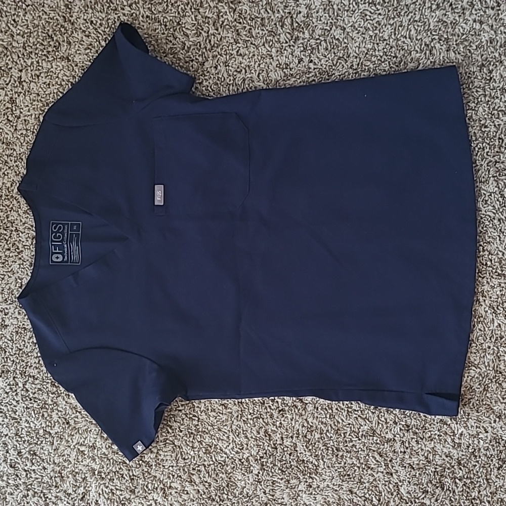 Catarina One-Pocket Scrub Top in XS, Navy